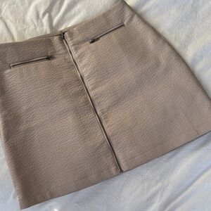 Cute faux-leather miniskirt